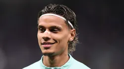 MG - BELO HORIZONTE - 01/06/2025 - BRASILEIRO A 2025, CRUZEIRO X PALMEIRAS - Richard Rios jogador do Palmeiras durante aquecimento antes da partida contra o Cruzeiro no estadio Mineirao pelo campeonato Brasileiro A 2025.