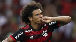 Willian Arão em partida pelo Flamengo. (Photo by Buda Mendes/Getty Images)