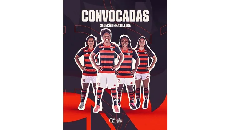 Jogadoras do Flamengo sub-20 convocadas. Foto: Divulgação/Flamengo