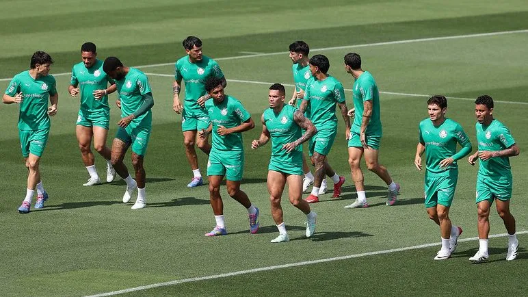 Elenco do Verdão em treino nos Estados Unidos – (Foto: Cesar Greco/Palmeiras/by Canon)