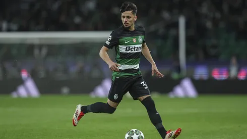 LISBON, PORTUGAL - FEBRUARY 12: Biel Teixeira of Sporting CP makes is debut in Sporting CP team during the UEFA Champions League 2024/25 League Knockout Play-off First Leg match between Sporting Clube de Portugal and Borussia Dortmund at on February 12, 2025 in Lisbon, Portugal. (Photo by Carlos Rodrigues/Getty Images)
