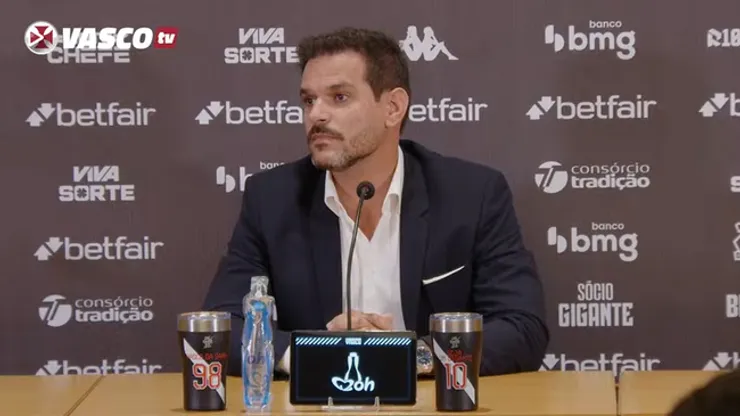 Admar Lopes é apresentado como novo diretor do Vasco (Foto: VascoTV, reprodução/YouTube)