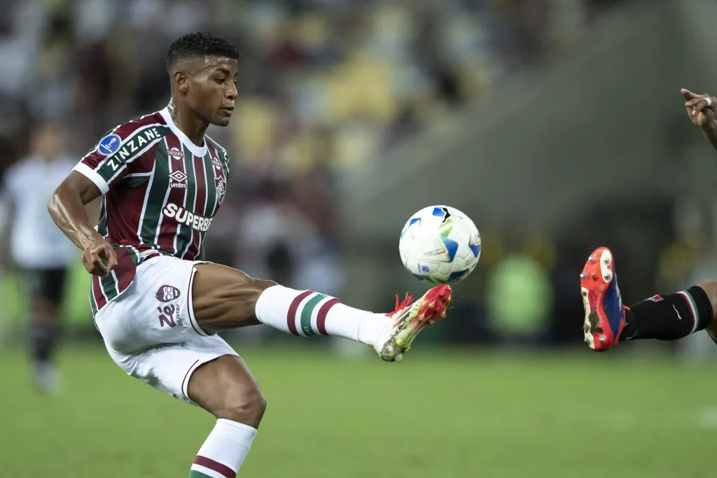RJ – RIO DE JANEIRO – 29/05/2025 – COPA SUL-AMERICANA 2025, FLUMINENSE X ONCE CALDAS – Hercules jogador do Fluminense durante partida contra o Once Caldas no estadio Maracana pelo campeonato Copa Sul-americana 2025. Foto: Jorge Rodrigues/AGIF