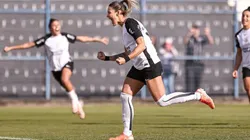 Gabi Zanotti comemora gol do Corinthians contra o Cruzeiro no Brasileirão feminino. Foto: Rebeca Reis/Staff Images Woman/CBF