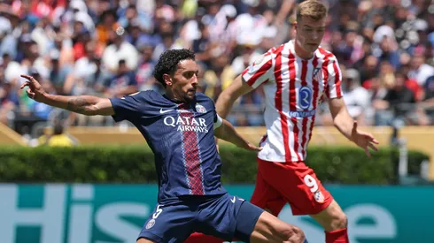 Marquinhos foi titular na vitória do PSG diante do Atlético de Madrid (Photo by Harry How)
