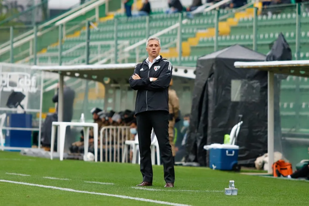 SC – Chapeco – 03/10/2021 – BRASILEIRO A 2021, CHAPECOENSE X SAO PAULO – Hernan Crespo tecnico do Sao Paulo durante partida contra o Chapecoense no estadio Arena Conda pelo campeonato Brasileiro A 2021. Foto: Dinho Zanotto/AGIF