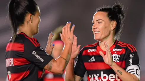 Flamengo vai enfrentar o Palmeiras nas quartas – Foto: Paula Reis/Flamengo