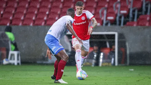 Lucca jogador do Internacional durante partida contra o Bahia no estadio Beira-Rio pelo campeonato Brasileiro A 2024. Foto: Maxi Franzoi/AGIF
