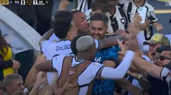 Igor Jesus comemorou gol do Botafogo e até torcedor do Grêmio surgiu - Foto: Reprodução/Globo