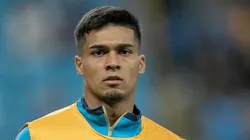 RS - PORTO ALEGRE - 08/04/2025 - COPA SUL-AMERICANA 2025, GREMIO X ATLETICO GRAU - Matias Arezo jogador do Gremio durante partida contra o Atletico Grau no estadio Arena do Gremio pelo campeonato Copa Sul-americana 2025.