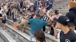 Briga entre torcedores do PSG e Botafogo Imagem: Reprodução