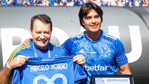 Moreno e Pedrinho BH no Cruzeiro. Foto: Fernando Moreno/AGIF