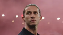 Filipe Luís durante partida no Maracanã.