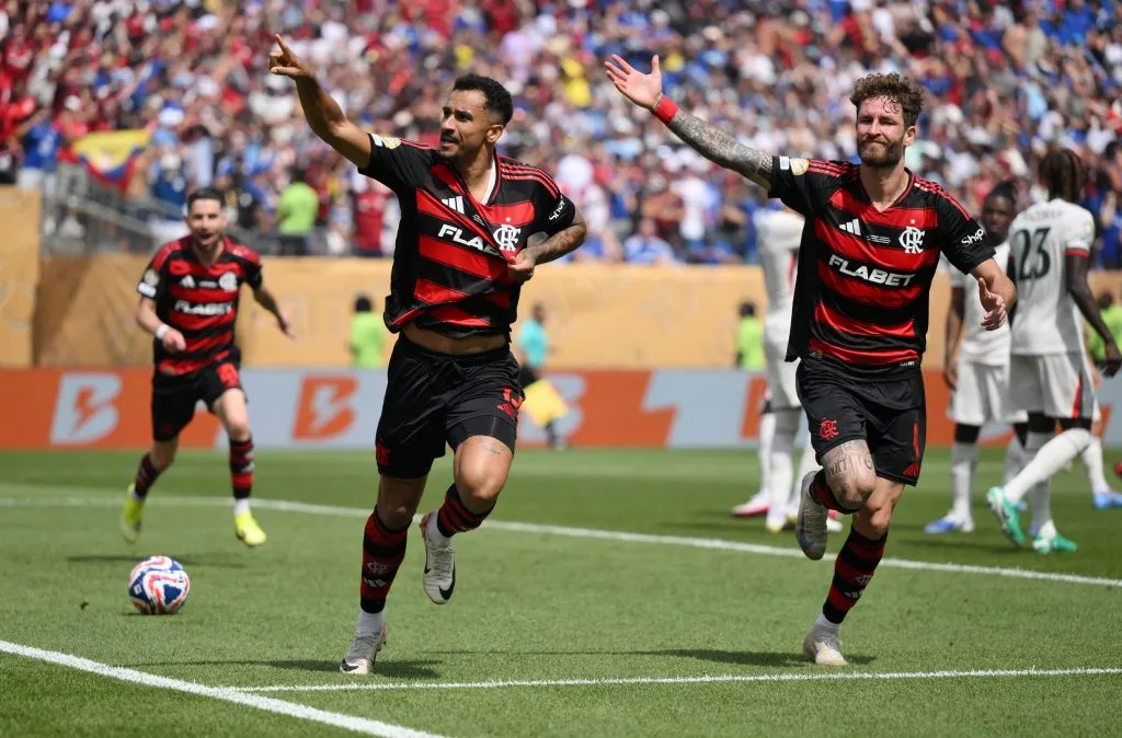Momento do 2° gol do Flamengo. Photo by David Ramos/Getty Images