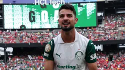 Flaco López comemora seu gol pelo Palmeiras. Foto: Cesar Greco/Palmeiras