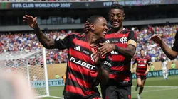 Wallace Yan e Bruno Henrique marcaram contra o Chelsea. Foto: Gilvan de Souza/Flamengo