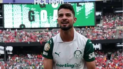 Flaco López comemorando pelo Palmeiras no Mundial de Clubes - Foto: Cesar Greco/Palmeiras