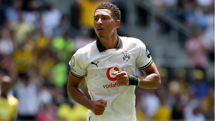 Jobe Bellingham pelo Dortmund (Photo by Michael Reaves/Getty Images)