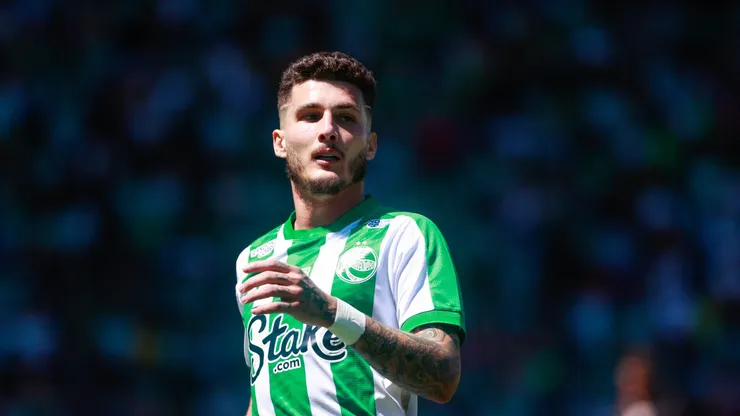 Danilo Boza jogador do Juventude durante partida contra o Bragantino no estadio Alfredo Jaconi pelo campeonato Brasileiro A 2024. Foto: Luiz Erbes/AGIF