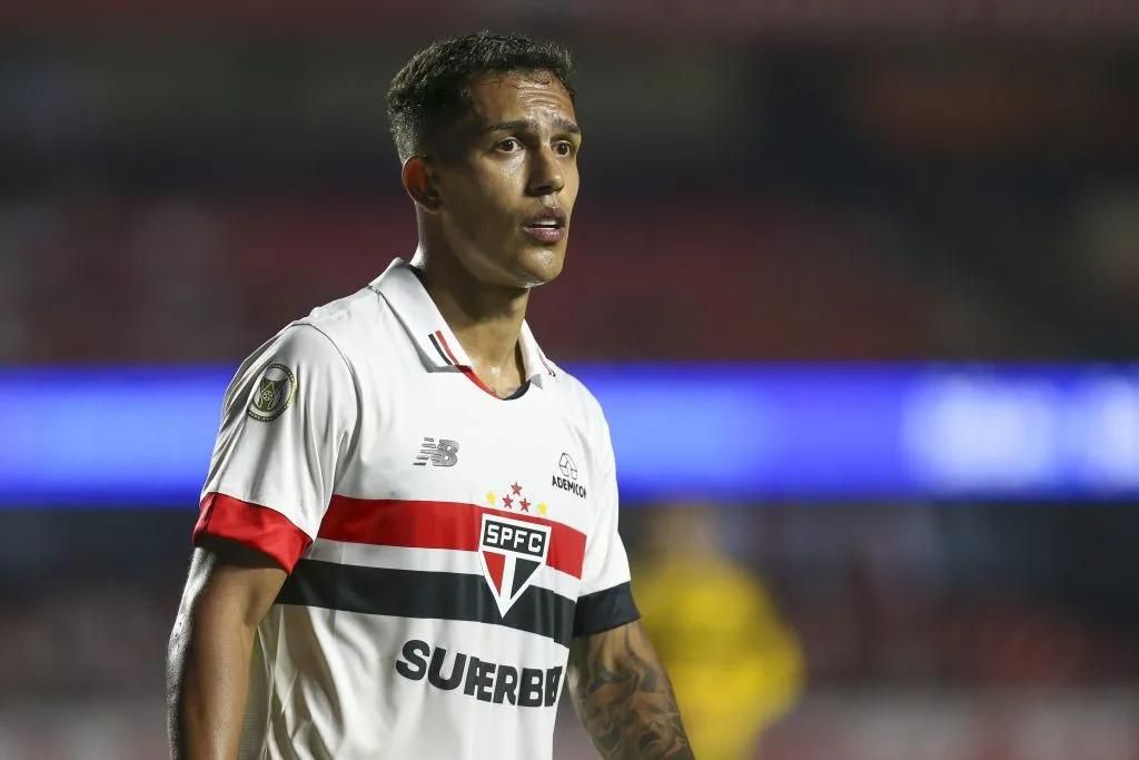 SAO PAULO, BRAZIL – JUNE 19: Igor Vinicius of Sao Paulo looks on during the match between Sao Paulo and Cuiaba at MorumBIS on June 19, 2024 in Sao Paulo, Brazil. (Photo by Ricardo Moreira/Getty Images)