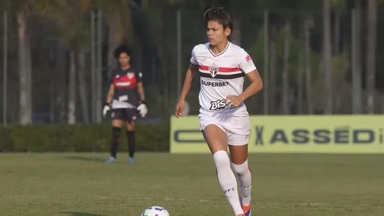 Day Silva, durante aquecimento do SPFC