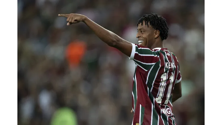 Keno jogador do Fluminense comemora seu gol sobre o Ulsan HD no Mundial de Clubes 2025