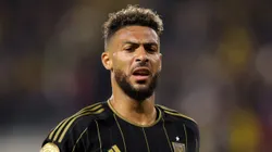 LOS ANGELES, CALIFORNIA - MAY 31: Denis Bouanga #99 of Los Angeles Football Club looks on against the Club América during a FIFA Club World Cup 2025 Play-In at BMO Stadium on May 31, 2025 in Los Angeles, California. (Photo by Luke Hales/Getty Images)