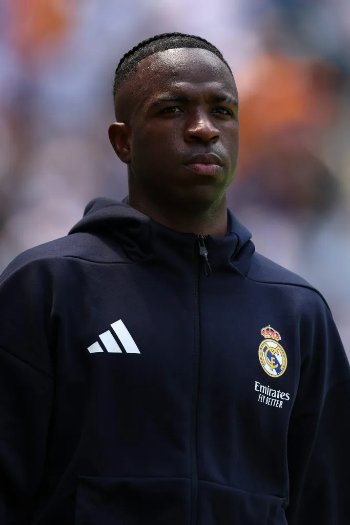 Vini Jr brilhou na vitória diante do RB Salzburg - (Photo by Dan Mullan/Getty Images)