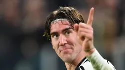 Vlahovic durante partida pela Juve.