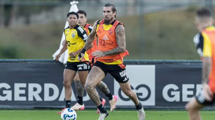 Jogadores do Atlético-MG realizando atividades de treinamento - Foto: Pedro Souza / Atlético