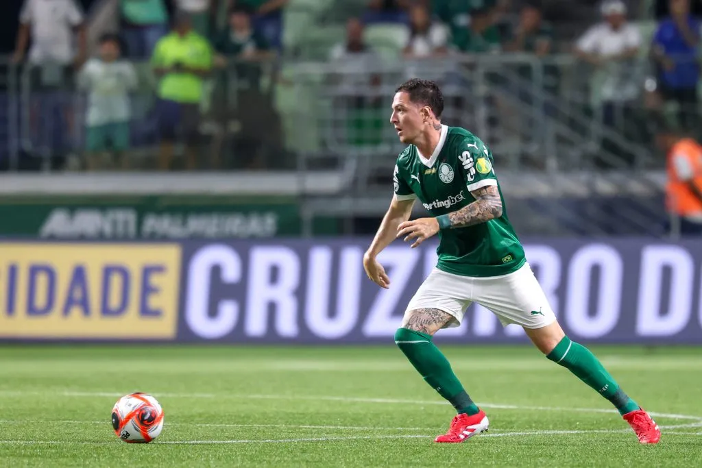 SP – SAO PAULO – 20/02/2025 – PAULISTA 2025, PALMEIRAS X BOTAFOGO-SP – Anibal Moreno jogador do Palmeiras durante partida contra o Botafogo-SP no estadio Arena Allianz Parque pelo campeonato Paulista 2025. Foto: Marcello Zambrana/AGIF