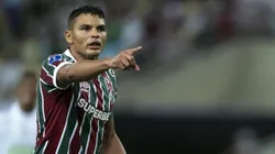 Thiago Silva, jogador do Fluminense, durante partida contra o Once Caldas-COL, pela Copa Sul-Americana. Foto: Jorge Rodrigues/AGIF.
