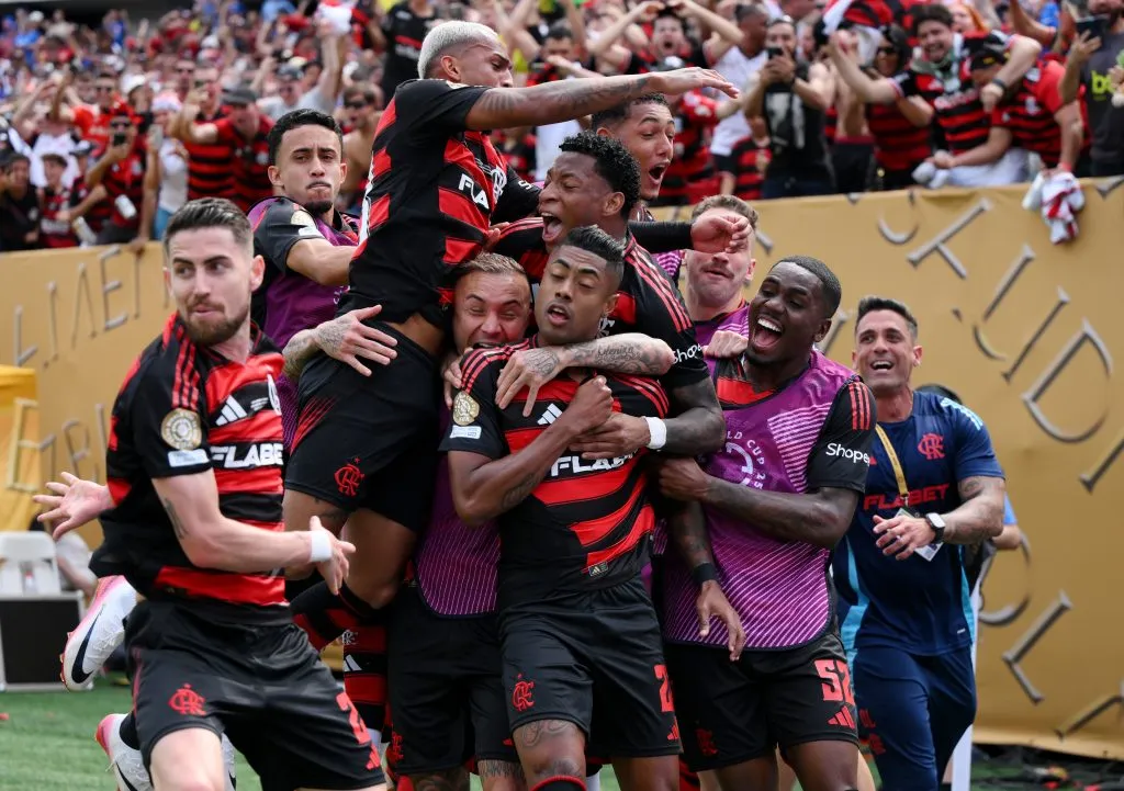 Flamengo vem de uma vitória por 3 a 1 sobre o Chelsea no Mundial. Foto: David Ramos/Getty Images.