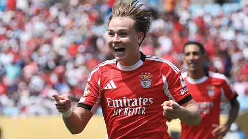 Benfica de Schjelderup surpreendeu o Bayern e garantiu a liderança do Grupo C (Photo by Kevin C. Cox)