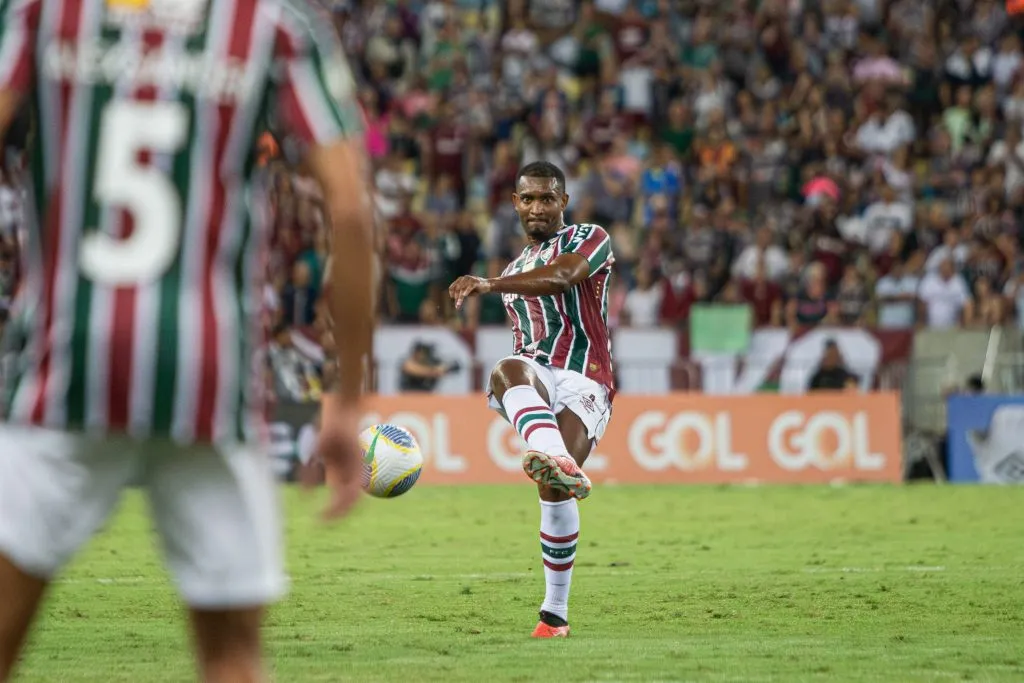 RJ – RIO DE JANEIRO – 01/06/2024 – BRASILEIRO A 2024, FLUMINENSE X JUVENTUDE – Marlon jogador do Fluminense durante partida contra o Juventude no estadio Maracana pelo campeonato Brasileiro A 2024. Foto: Thiago Vasconcelos Dos Santos/AGIF