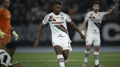 Marlon jogador do Fluminense durante partida contra o Botafogo no estadio Engenhao pelo campeonato Brasileiro A 2024. Foto: Jorge Rodrigues/AGIF