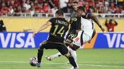 Wallace Yan marca o gol do Flamengo em empate em 1 a 1 com o Los Angeles FC pelo Mundial de Clubes.