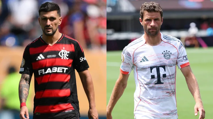 Arrascaeta e Thomas Muller - Foto: GETTY IMAGES