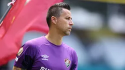 MIAMI GARDENS, FLORIDA - JUNE 25: Fabio #1 of Fluminense FC looks on during the FIFA Club World Cup 2025 group F match between Mamelodi Sundowns FC and Fluminense FC at Hard Rock Stadium on June 25, 2025 in Miami Gardens, Florida. (Photo by Megan Briggs/Getty Images)