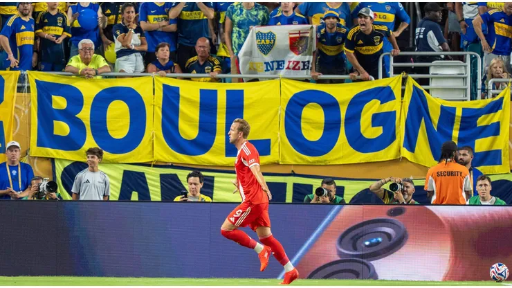 Harry Kane comemora gol marcado diante do Boca Juniors. Foto: dpa picture alliance / Alamy Stock Photo