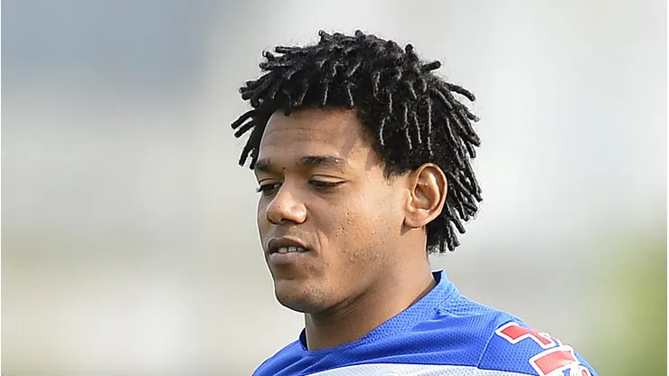 Romarinho durante treino no Corinthians.