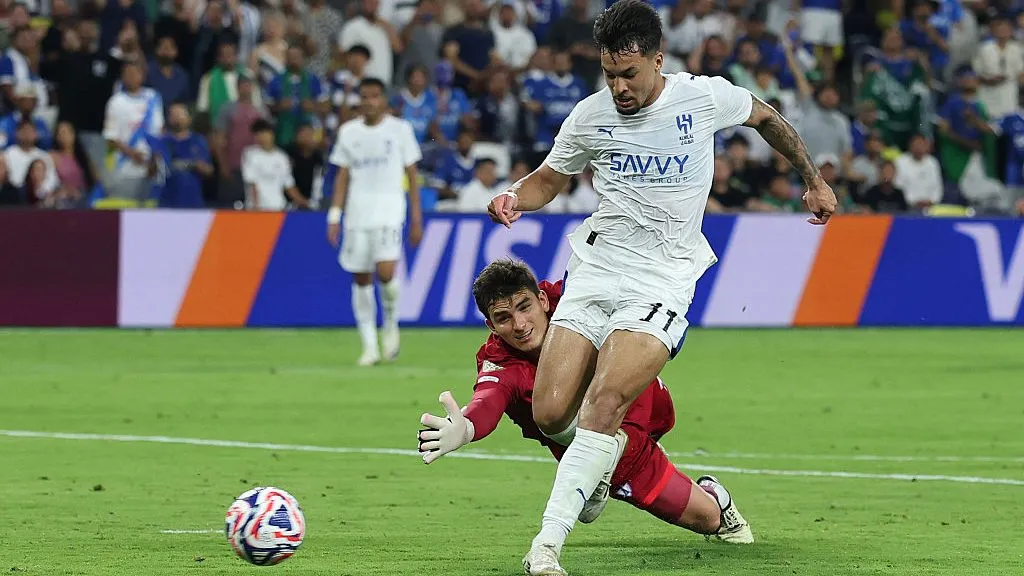 Marcos Leonardo em Al Hilal x Pachuca. Foto: Richard Pelham/Getty Images