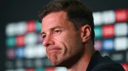 Xabi Alonso durante coletiva nos EUA