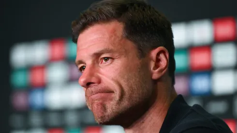 Xabi Alonso durante coletiva nos EUA