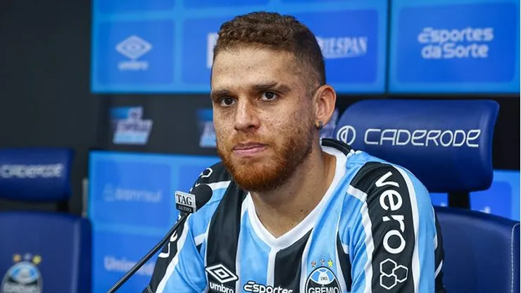 Cuellar no Grêmio. FOTO: LUCAS UEBEL/GREMIO FBPA