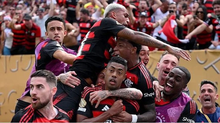 Flamengo contra o Chelsea no Mundial de Clubes. Foto: David Ramos/Getty Images