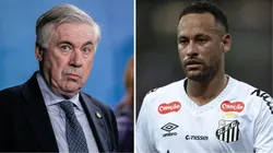Ancelotti e Neymar. O italiano está na expectativa do retorno de Ney na Seleção