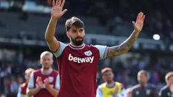 IPSWICH, ENGLAND - MAY 25: Lucas Paqueta of West Ham United acknowledges the fans following the Premier League match between Ipswich Town FC and West Ham United FC at Portman Road on May 25, 2025 in Ipswich, England. (Photo by Richard Pelham/Getty Images)