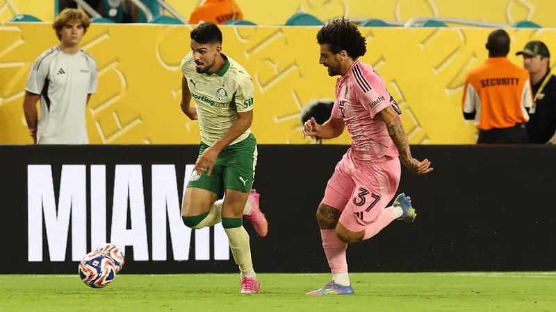 Palmeiras empatou com o Inter Miami na última rodada da fase de grupos do Mundial. Foto: Cesar Greco/Palmeiras