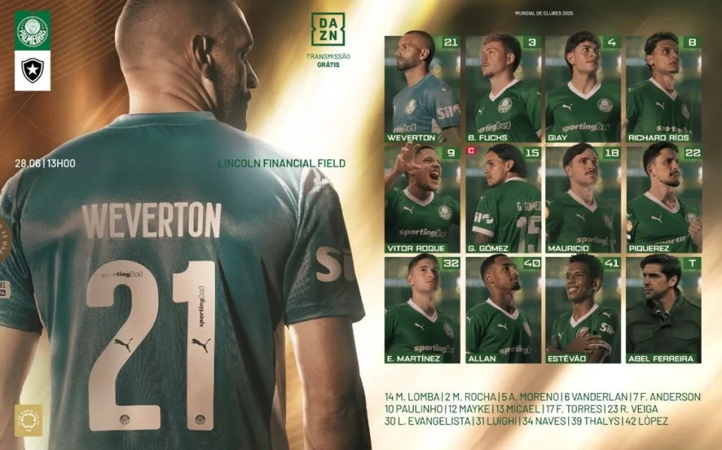 Escalação do Palmeiras